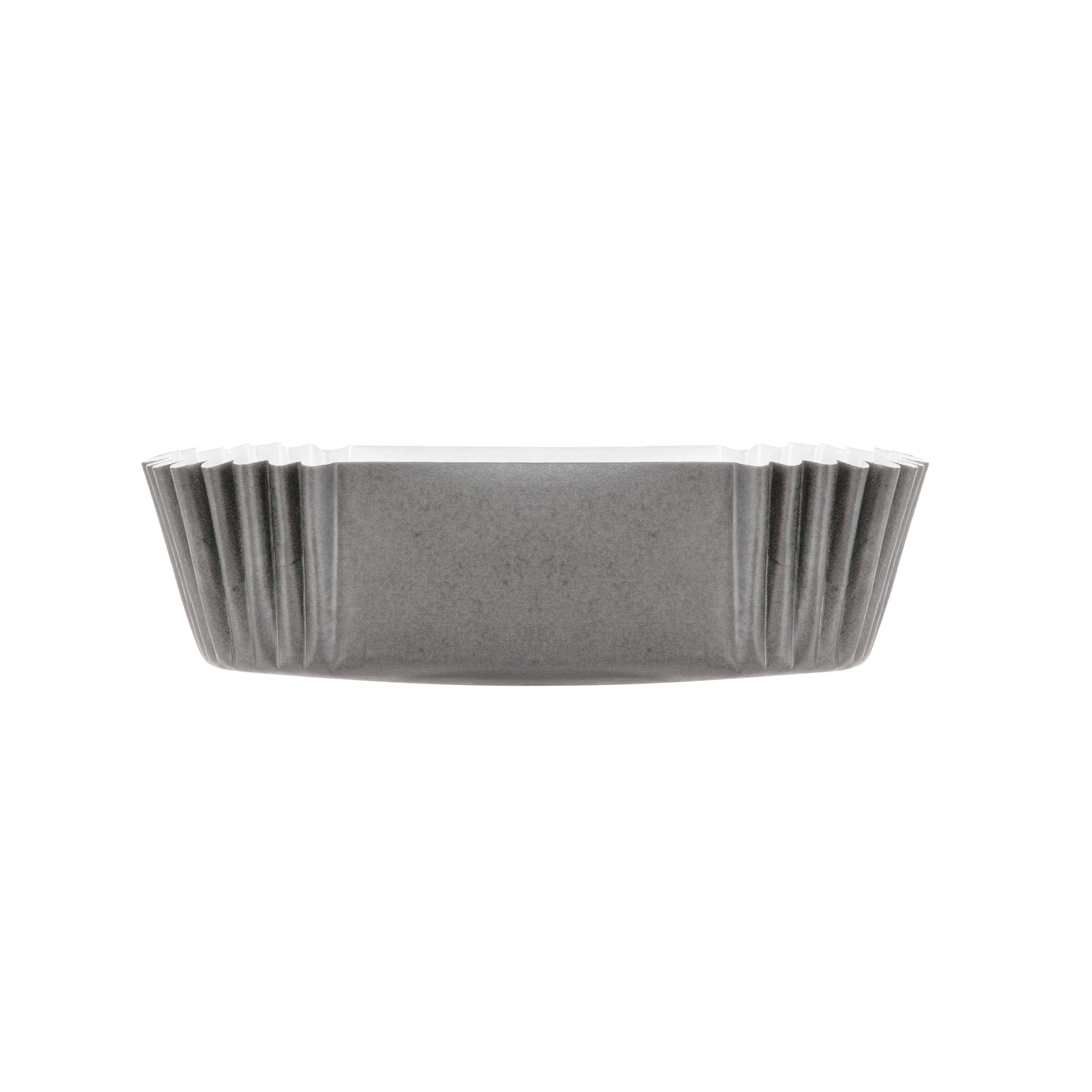 Panificio 1 oz Elliptical Gray Paper Regular Baking Cup - Ridged - 3 1/2" x 1 1/2" x 3/4" - 200 count box