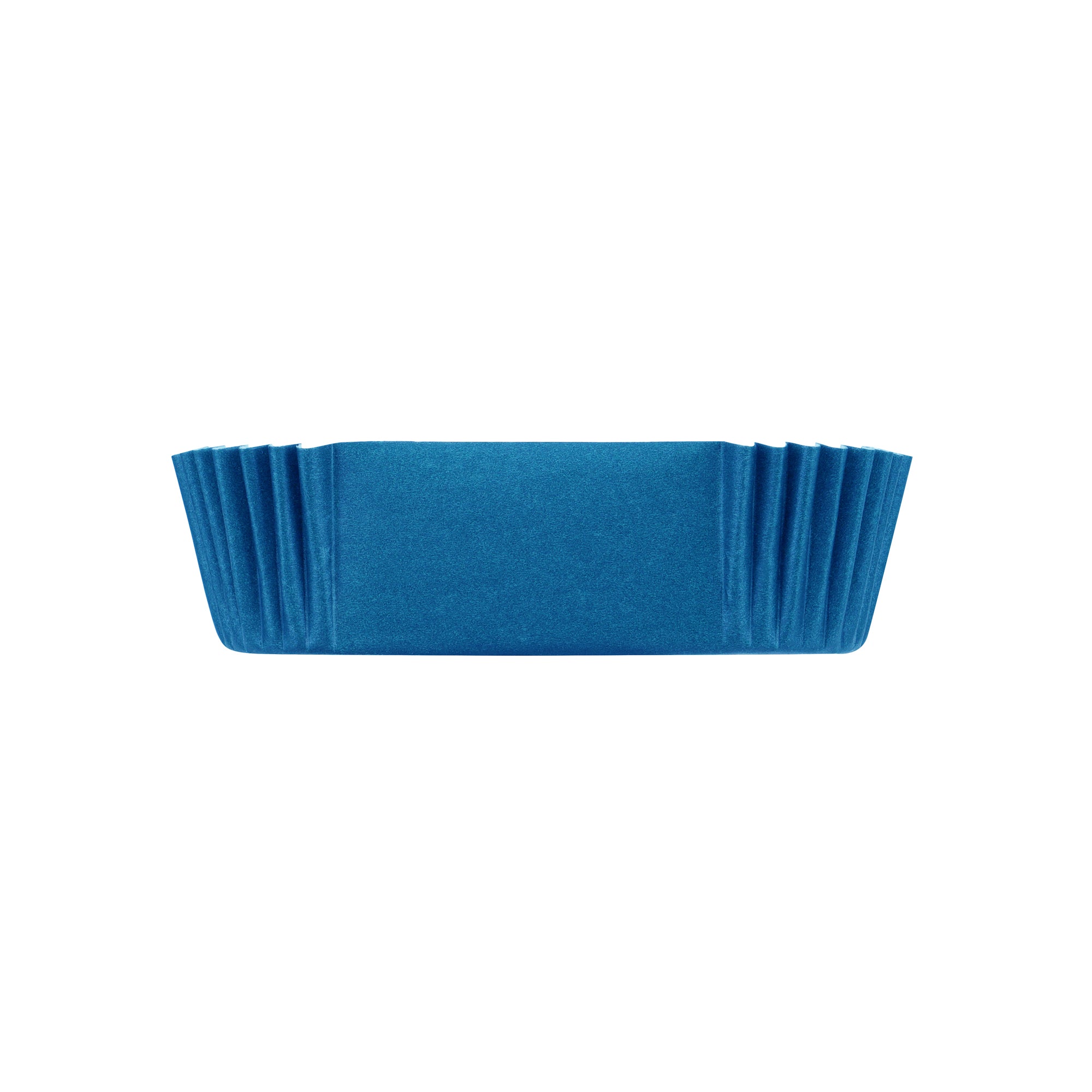 Panificio 1 oz Elliptical Midnight Blue Paper Regular Baking Cup - Ridged - 3 1/2" x 1 1/2" x 3/4" - 200 count box