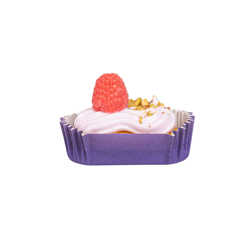 Panificio 1 oz Elliptical Purple Paper Regular Baking Cup - Ridged - 3 1/2" x 1 1/2" x 3/4" - 200 count box