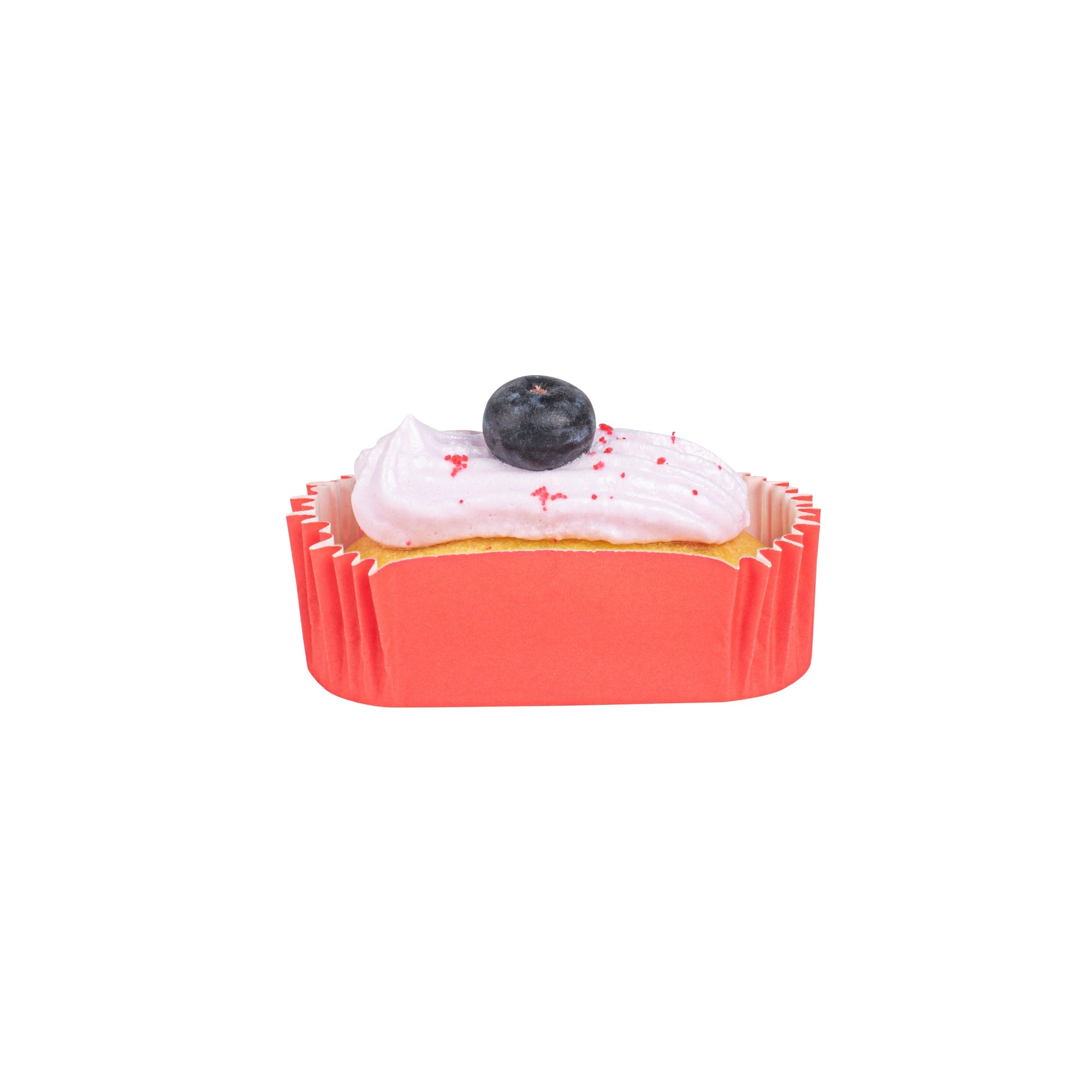 Panificio 1 oz Elliptical Red Paper Regular Baking Cup - Ridged - 3 1/2" x 1 1/2" x 3/4" - 200 count box