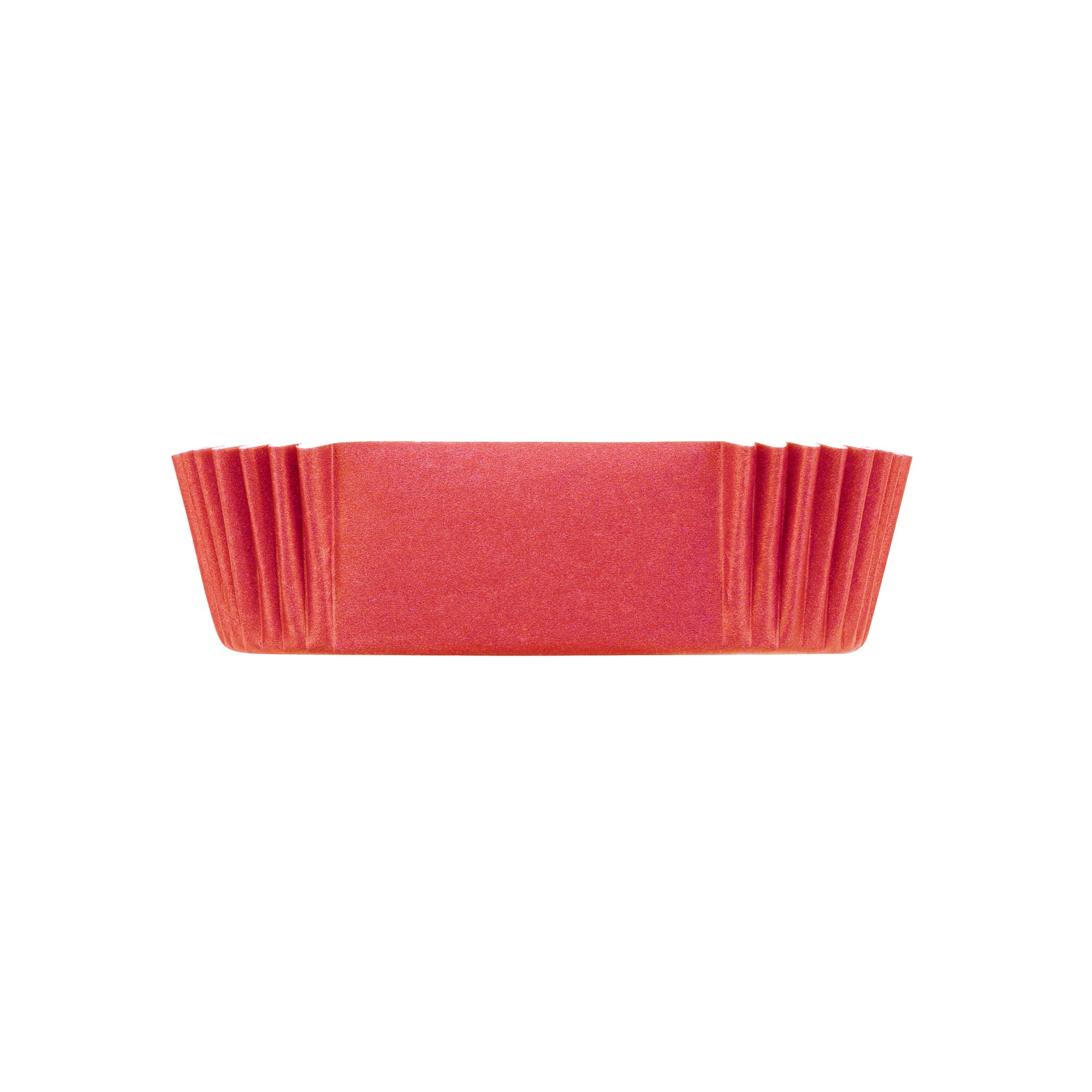 Panificio 1 oz Elliptical Red Paper Regular Baking Cup - Ridged - 3 1/2" x 1 1/2" x 3/4" - 200 count box