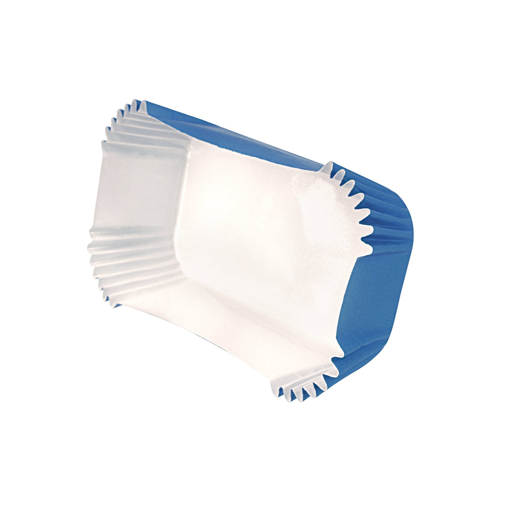 Panificio 5 oz Elliptical Midnight Blue Paper Large Baking Cup - Ridged - 4 1/2" x 2 1/2" x 1 1/4" - 200 count box
