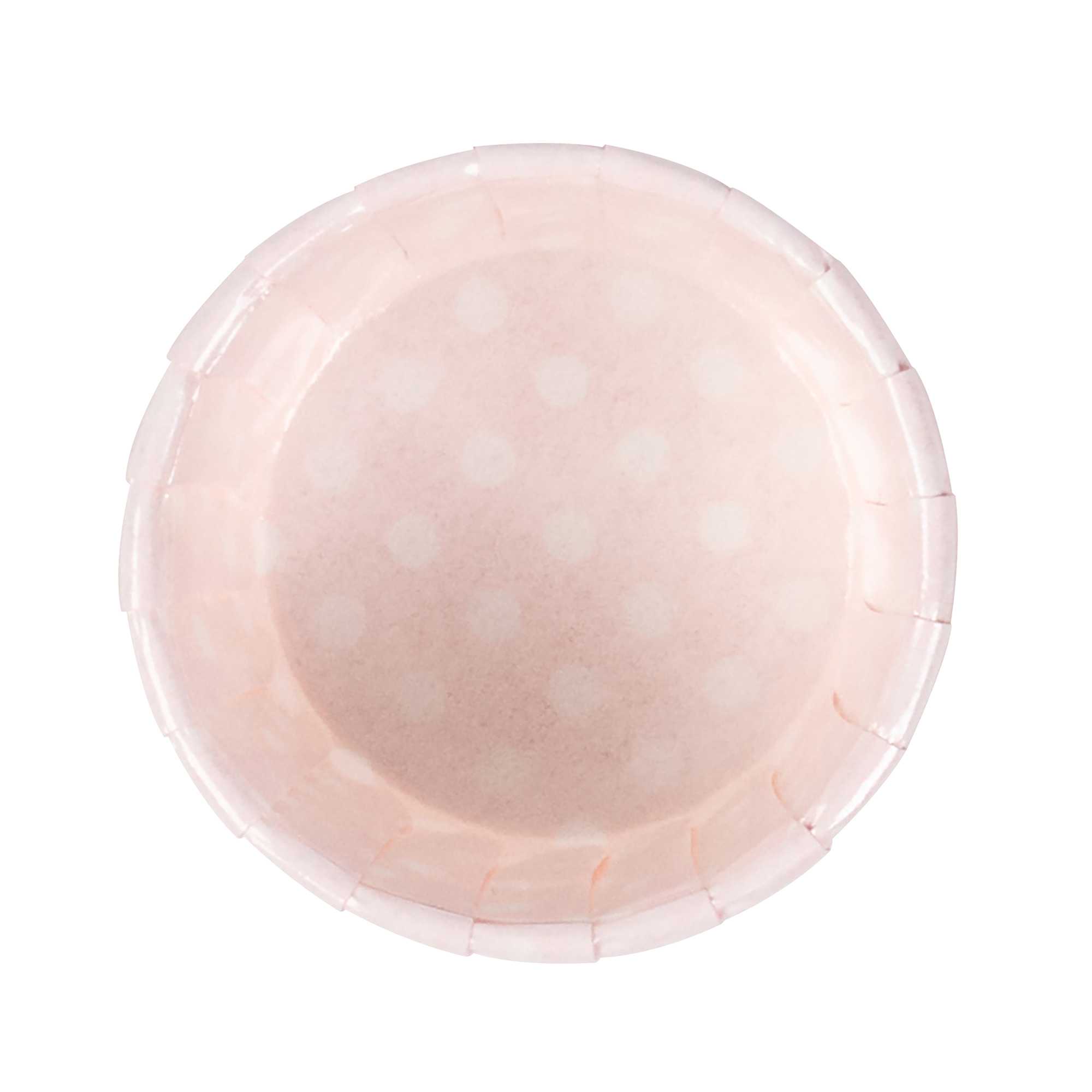 Panificio 2 oz Round Polka-Dotted Hot Orange Paper Medium Baking Cup - Pleated - 2 1/4" x 2 1/4" x 1 1/2" - 200 count box