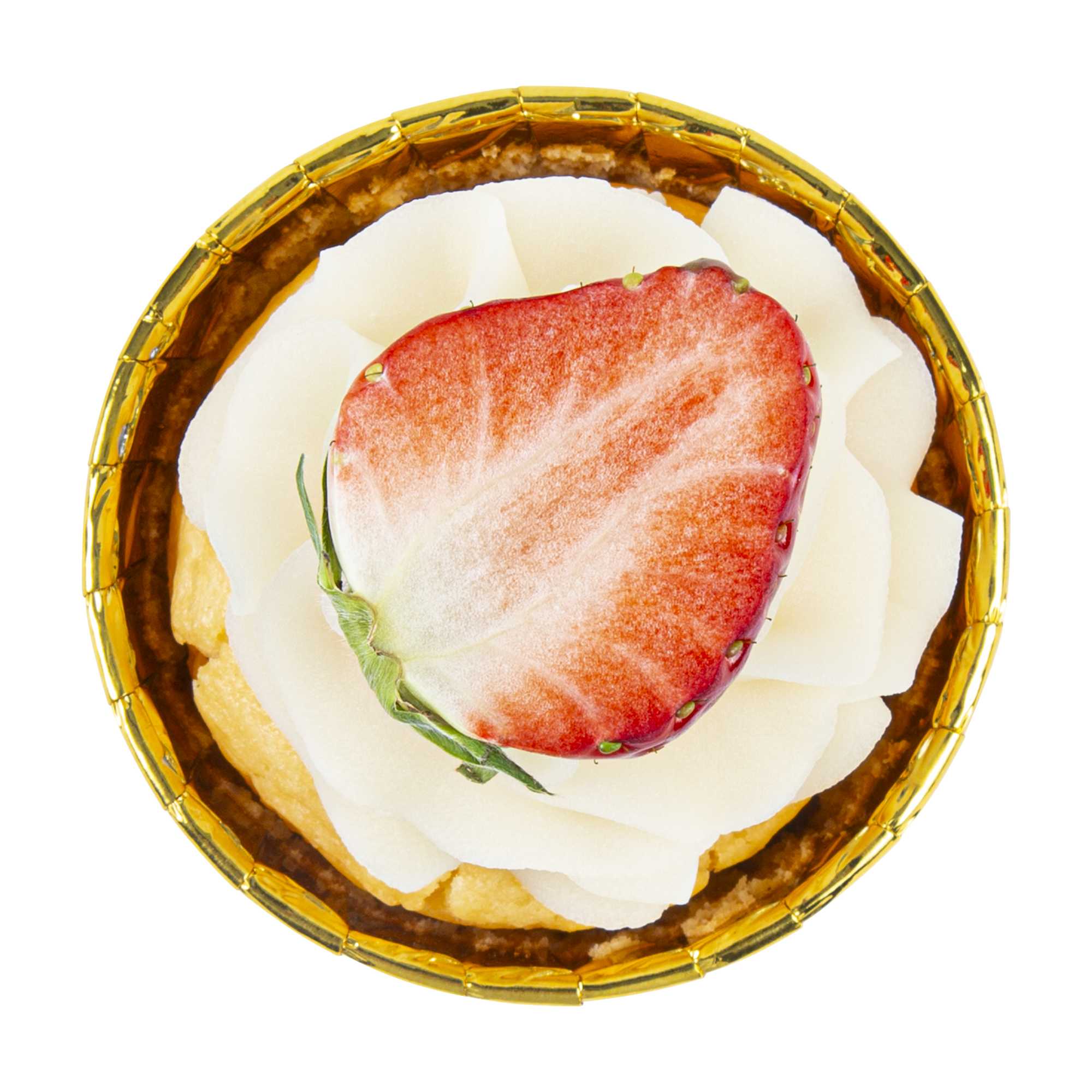 Panificio 5.5 oz Round Rose Gold Paper Large Baking Cup - Pleated - 3" x 3" x 1 1/2" - 200 count box