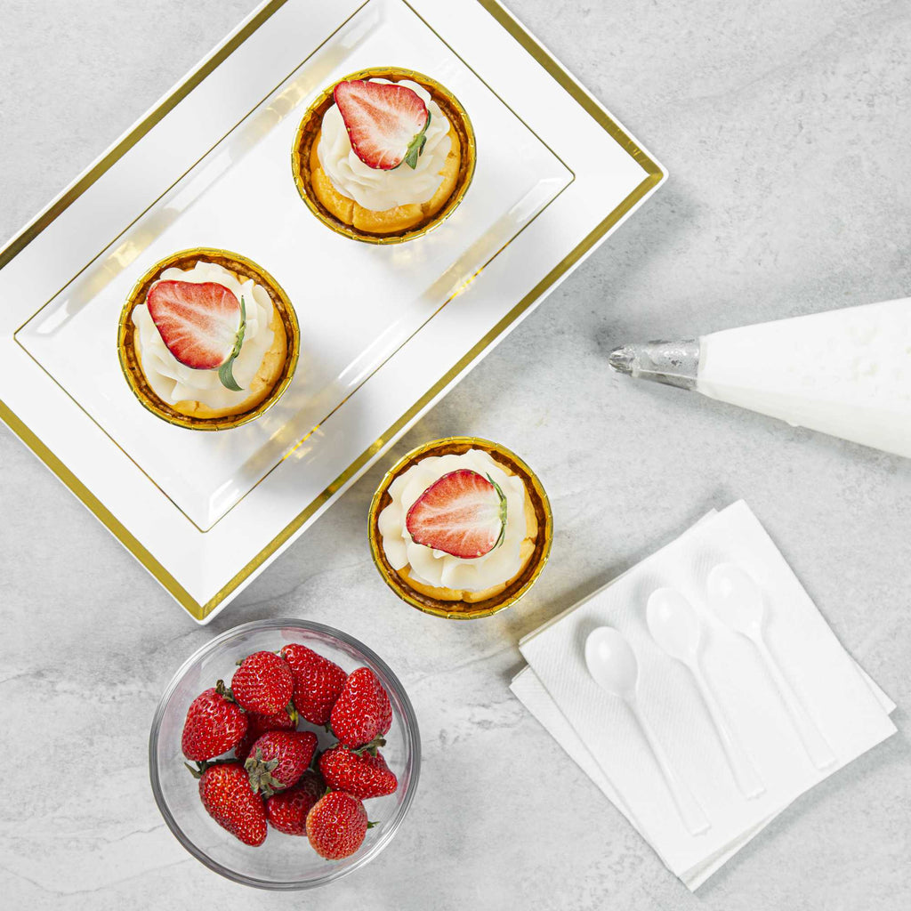Panificio 5.5 oz Round Rose Gold Paper Large Baking Cup - Pleated - 3" x 3" x 1 1/2" - 200 count box