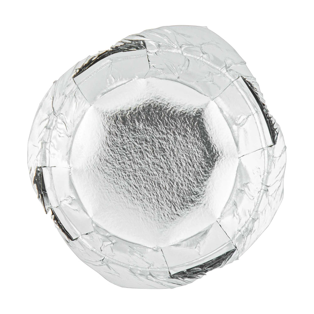 Panificio 4 oz Tulip Metallic Silver Paper Regular Baking Cup - 2 1/4" x 2 1/4" x 1 1/2" - 200 count box