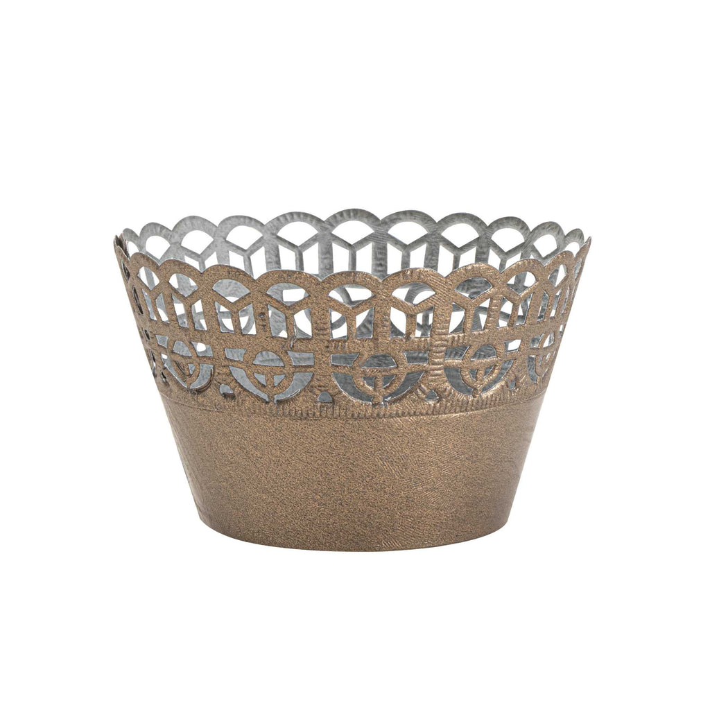 Bellissimo Round Cocoa Brown Paper Cupcake Wrap - 2 1/4" x 2 1/4" x 2" - 200 count box