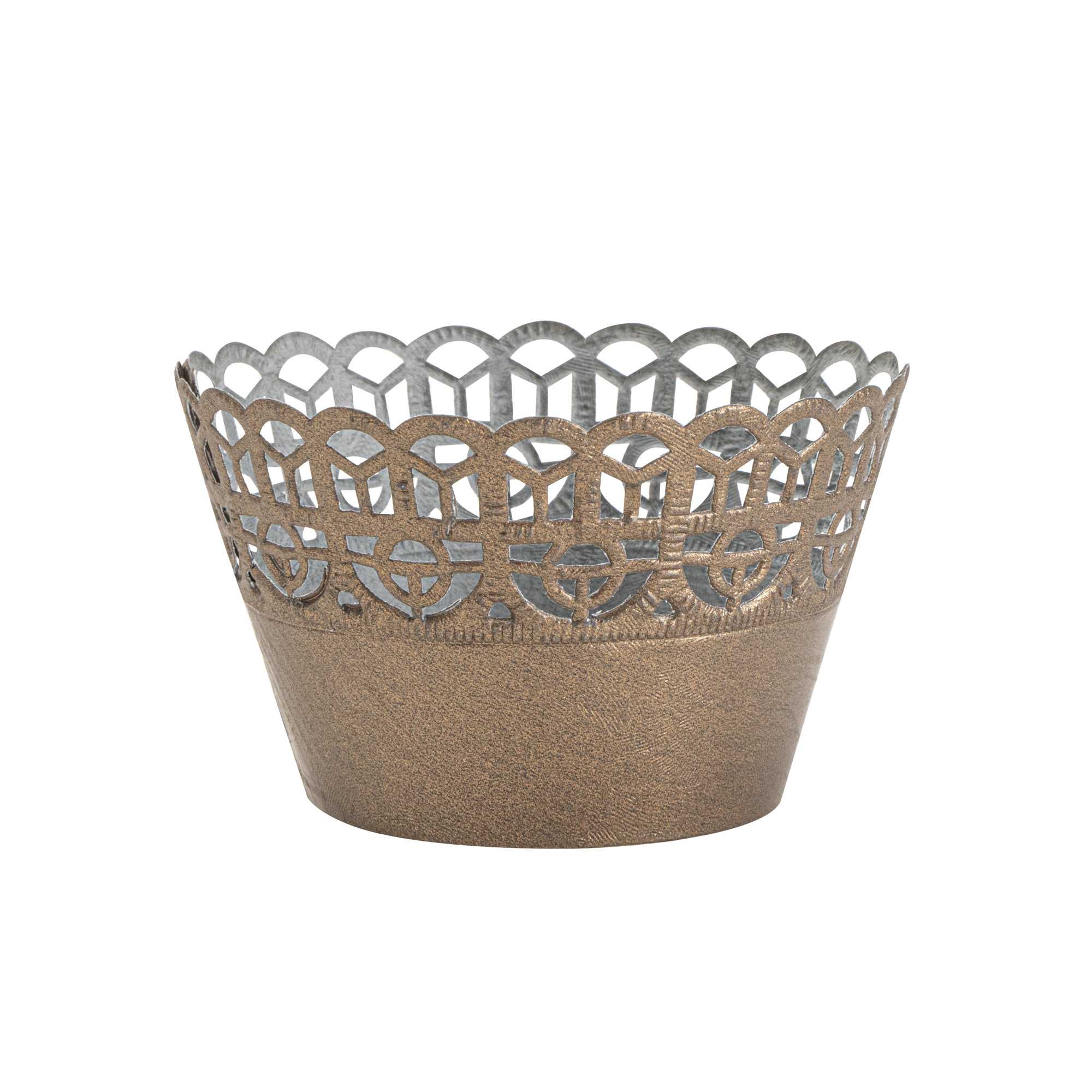 Bellissimo Round Cocoa Brown Paper Cupcake Wrap - 2 1/4" x 2 1/4" x 2" - 200 count box