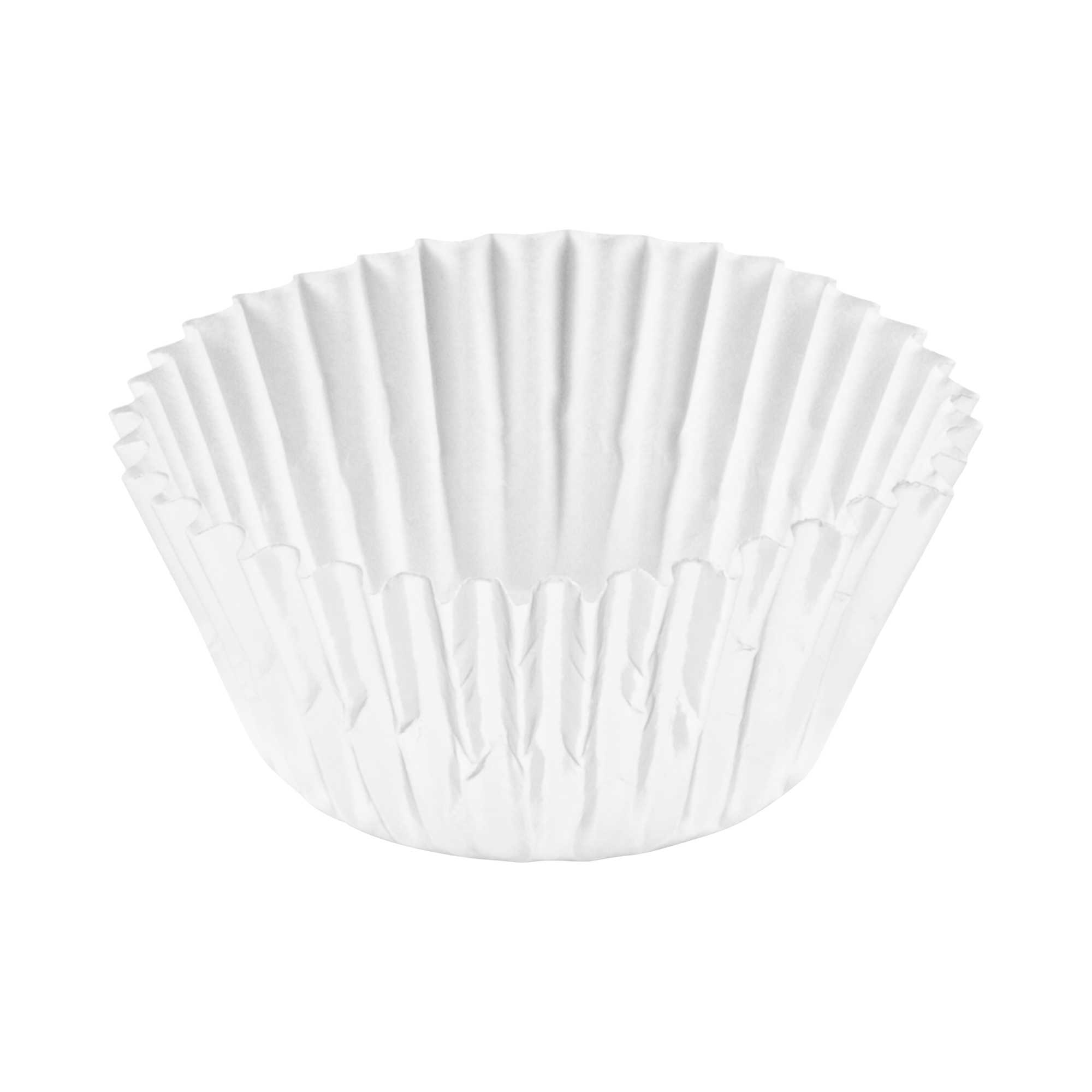 Panificio 0.4 oz Round Metallic Silver Paper Baking Cup - Foil-Coated - 1 1/4" x 1 1/4" x 3/4" - 200 count box