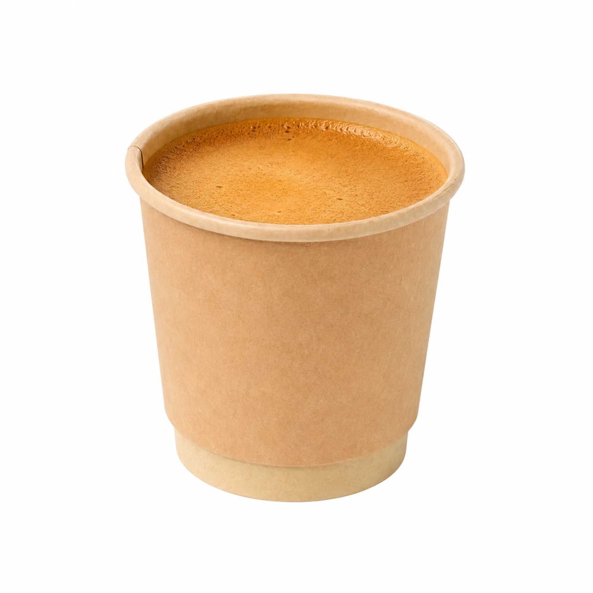 Restpresso 4 oz Kraft Paper Coffee Cup - Double Wall - 2 1/2" x 2 1/2" x 2 1/4" - 500 count box