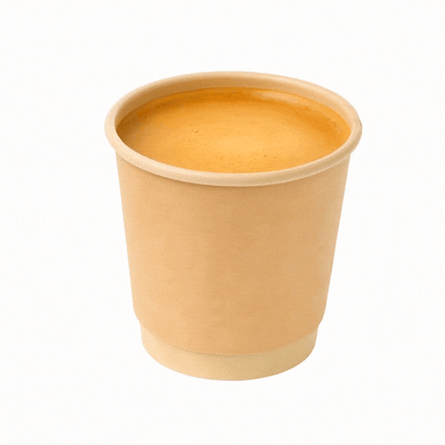 Restpresso 4 oz Kraft Paper Coffee Cup - Double Wall - 2 1/2" x 2 1/2" x 2 1/4" - 500 count box