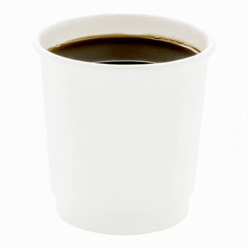 Restpresso 4 oz White Paper Coffee Cup - Double Wall - 2 1/2" x 2 1/2" x 2 1/4" - 500 count box