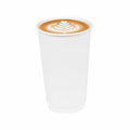 Restpresso 16 oz White Paper Coffee Cup - Double Wall - 3 1/2" x 3 1/2" x 5 1/2" - 25 count box