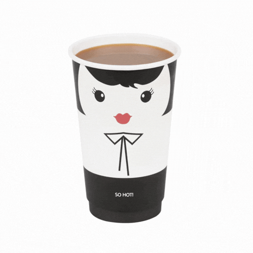 Restpresso 16 oz Madame Paper Coffee Cup - Double Wall - 3 1/2" x 3 1/2" x 5 1/2" - 25 count box