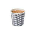 Restpresso 4 oz Houndstooth Paper Coffee Cup - Spiral Wall - 2 1/2" x 2 1/2" x 2 1/4" - 500 count box