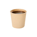 Restpresso 4 oz Kraft Paper Coffee Cup - Ripple Wall - 2 1/2" x 2 1/2" x 2 1/4" - 25 count box
