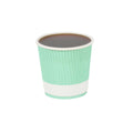 Restpresso 4 oz Light Green Paper Coffee Cup - Ripple Wall - 2 1/2" x 2 1/2" x 2 1/4" - 500 count box