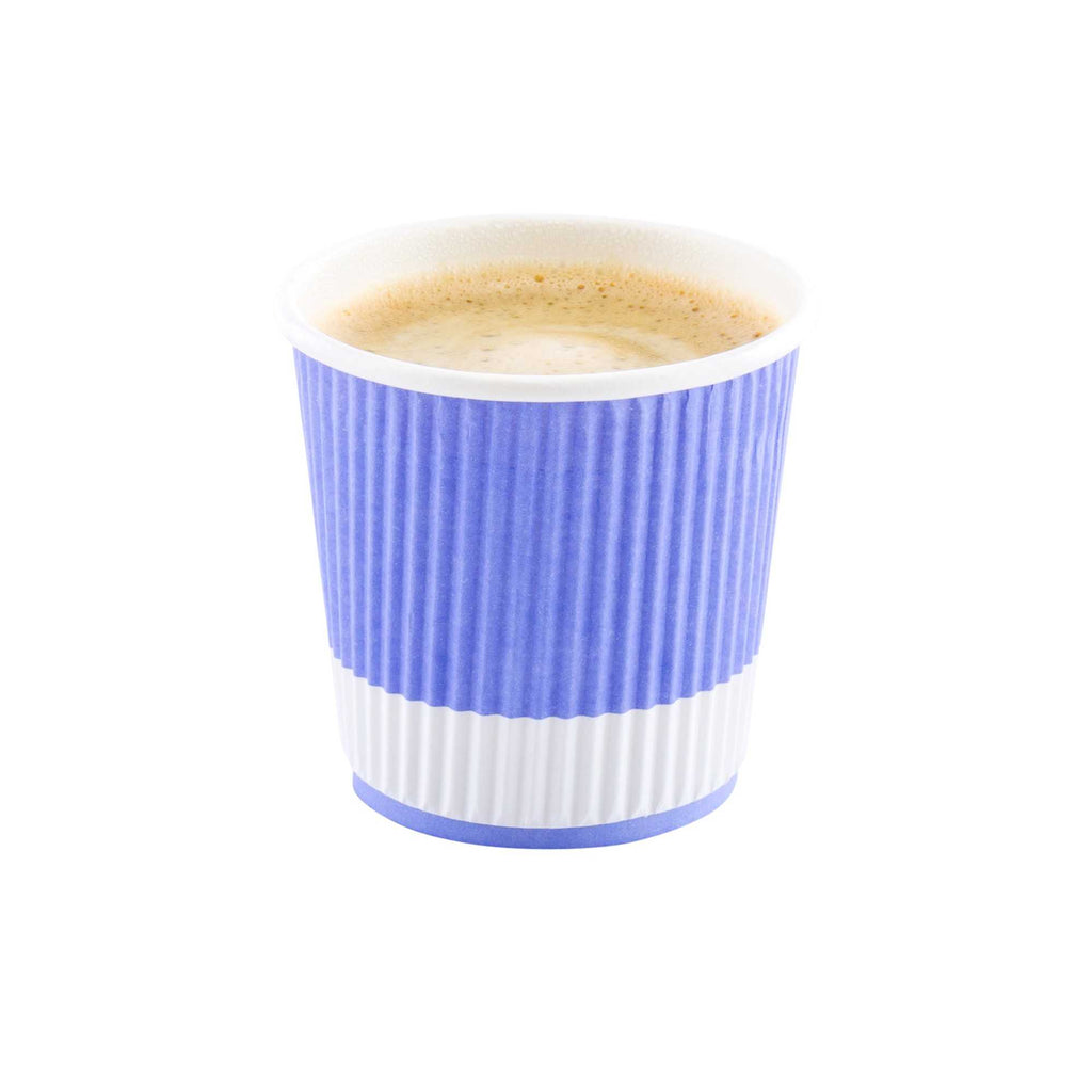 Restpresso 4 oz Light Purple Paper Coffee Cup - Ripple Wall - 2 1/2" x 2 1/2" x 2 1/4" - 500 count box