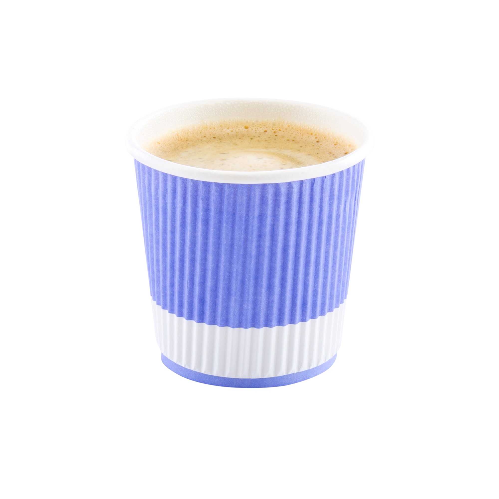 Restpresso 4 oz Light Purple Paper Coffee Cup - Ripple Wall - 2 1/2" x 2 1/2" x 2 1/4" - 25 count box