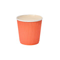 Restpresso 4 oz Tangerine Orange Paper Coffee Cup - Ripple Wall - 2 1/2" x 2 1/2" x 2 1/4" - 500 count box