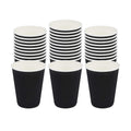 Restpresso 12 oz Black Paper Coffee Cup - Ripple Wall - 3 1/2" x 3 1/2" x 4 1/4" - 25 count box