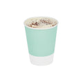 Restpresso 12 oz Light Green Paper Coffee Cup - Ripple Wall - 3 1/2" x 3 1/2" x 4 1/4" - 25 count box