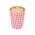 Restpresso 12 oz Picnic Print Paper Coffee Cup - Spiral Wall - 3 1/2" x 3 1/2" x 4 1/4" - 25 count box