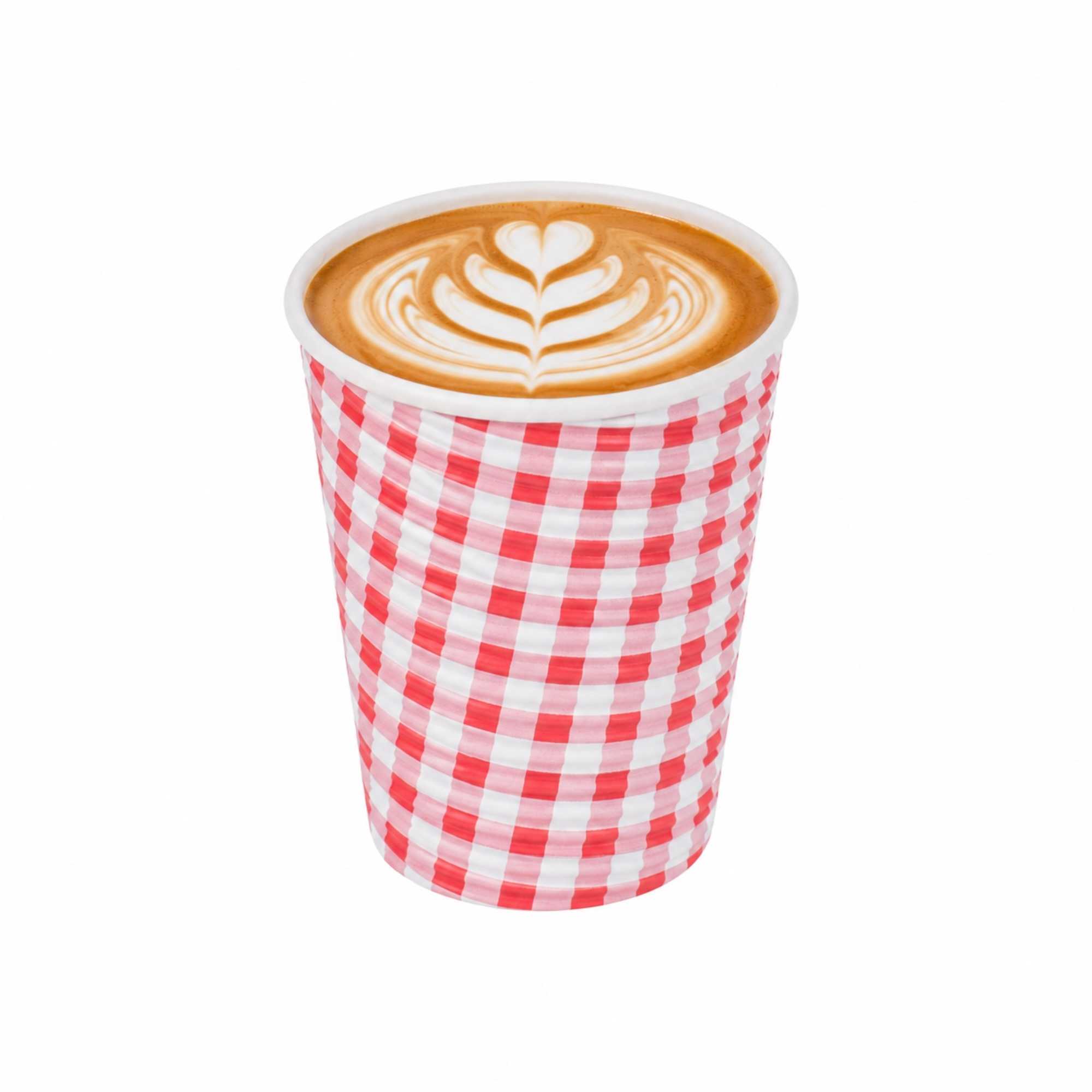 Restpresso 12 oz Picnic Print Paper Coffee Cup - Spiral Wall - 3 1/2" x 3 1/2" x 4 1/4" - 25 count box