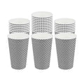 Restpresso 16 oz Houndstooth Paper Coffee Cup - Spiral Wall - 3 1/2" x 3 1/2" x 5 1/2" - 25 count box