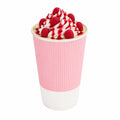 Restpresso 16 oz Light Pink Paper Coffee Cup - Ripple Wall - 3 1/2" x 3 1/2" x 5 1/2" - 25 count box