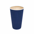 Restpresso 16 oz Midnight Blue Paper Coffee Cup - Ripple Wall - 3 1/2" x 3 1/2" x 5 1/2" - 500 count box