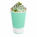 Restpresso 16 oz Light Green Paper Coffee Cup - Ripple Wall - 3 1/2" x 3 1/2" x 5 1/2" - 25 count box