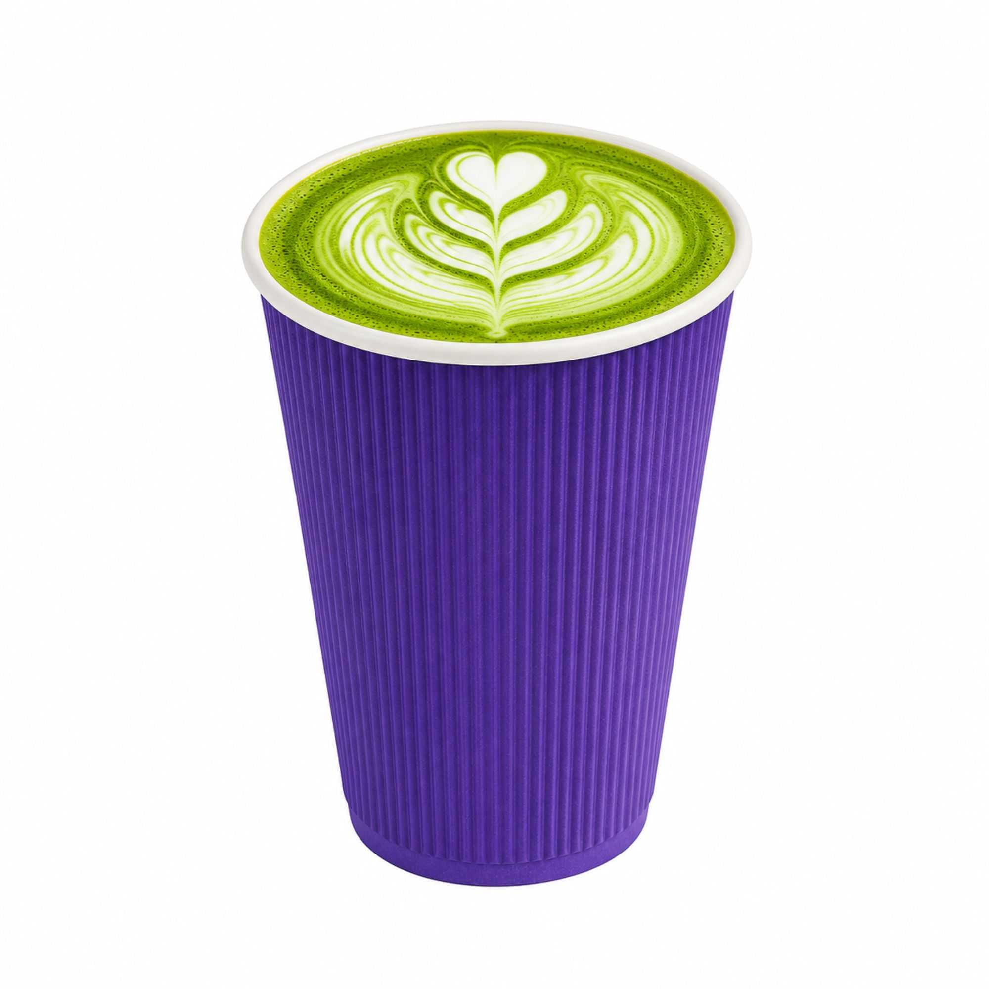 Restpresso 16 oz Royal Purple Paper Coffee Cup - Ripple Wall - 3 1/2" x 3 1/2" x 5 1/2" - 500 count box