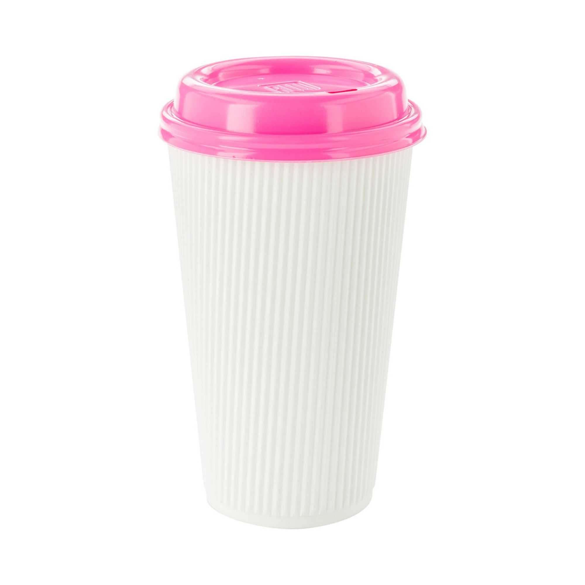 Restpresso 16 oz White Paper Coffee Cup - Ripple Wall - 3 1/2" x 3 1/2" x 5 1/2" - 25 count box