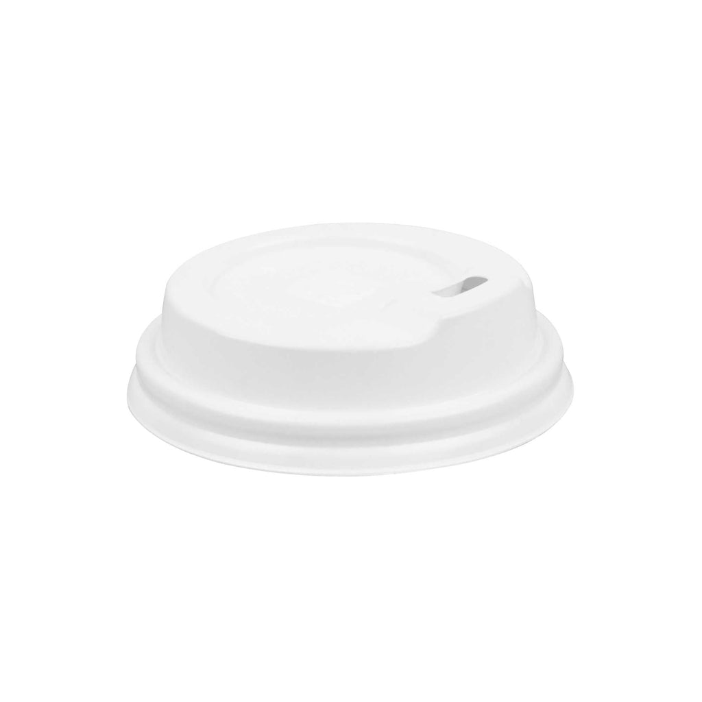 Restpresso White Plastic Coffee Cup Lid - Fits 4 oz - 2 1/2" x 2 1/2" x 1/2" - 25 count box