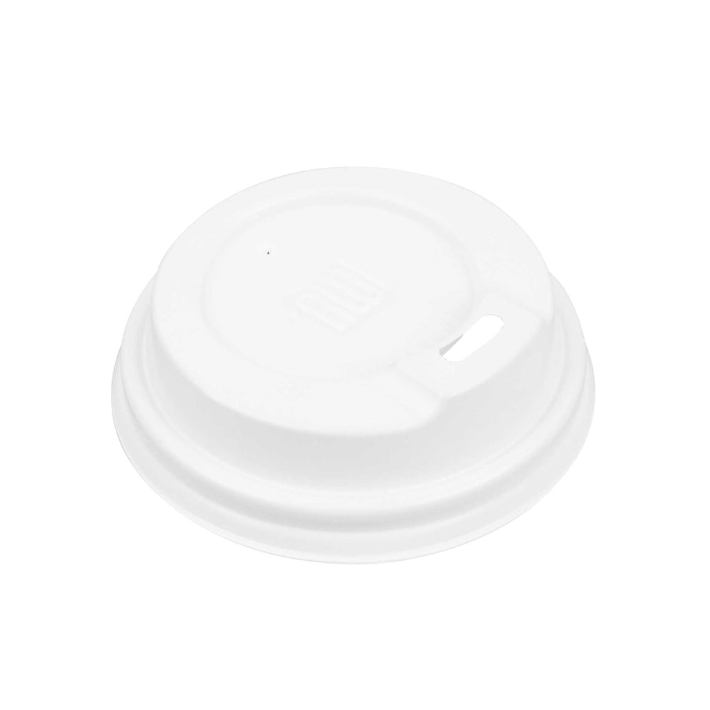Restpresso White Plastic Coffee Cup Lid - Fits 4 oz - 2 1/2" x 2 1/2" x 1/2" - 25 count box