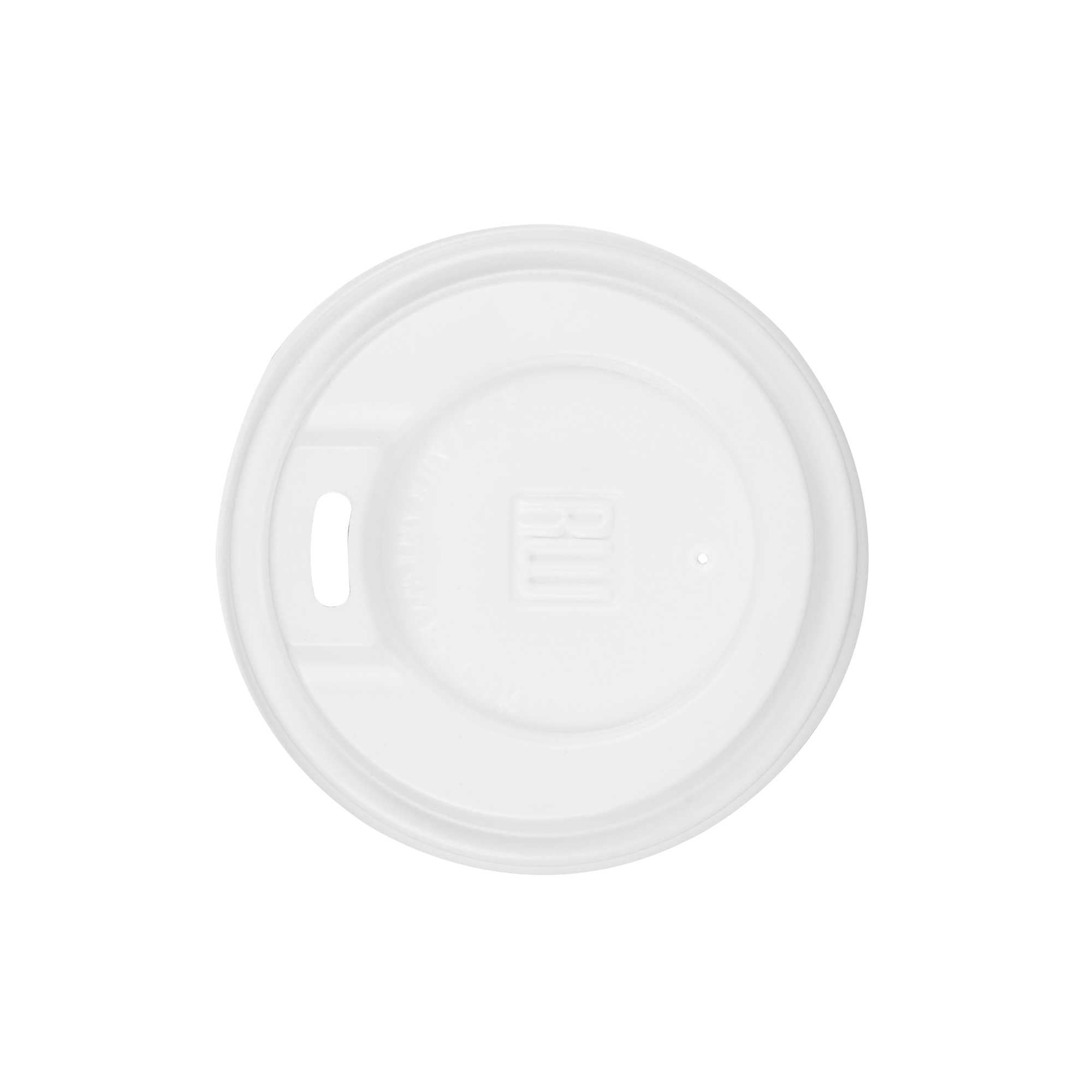 Restpresso White Plastic Coffee Cup Lid - Fits 4 oz - 2 1/2" x 2 1/2" x 1/2" - 25 count box