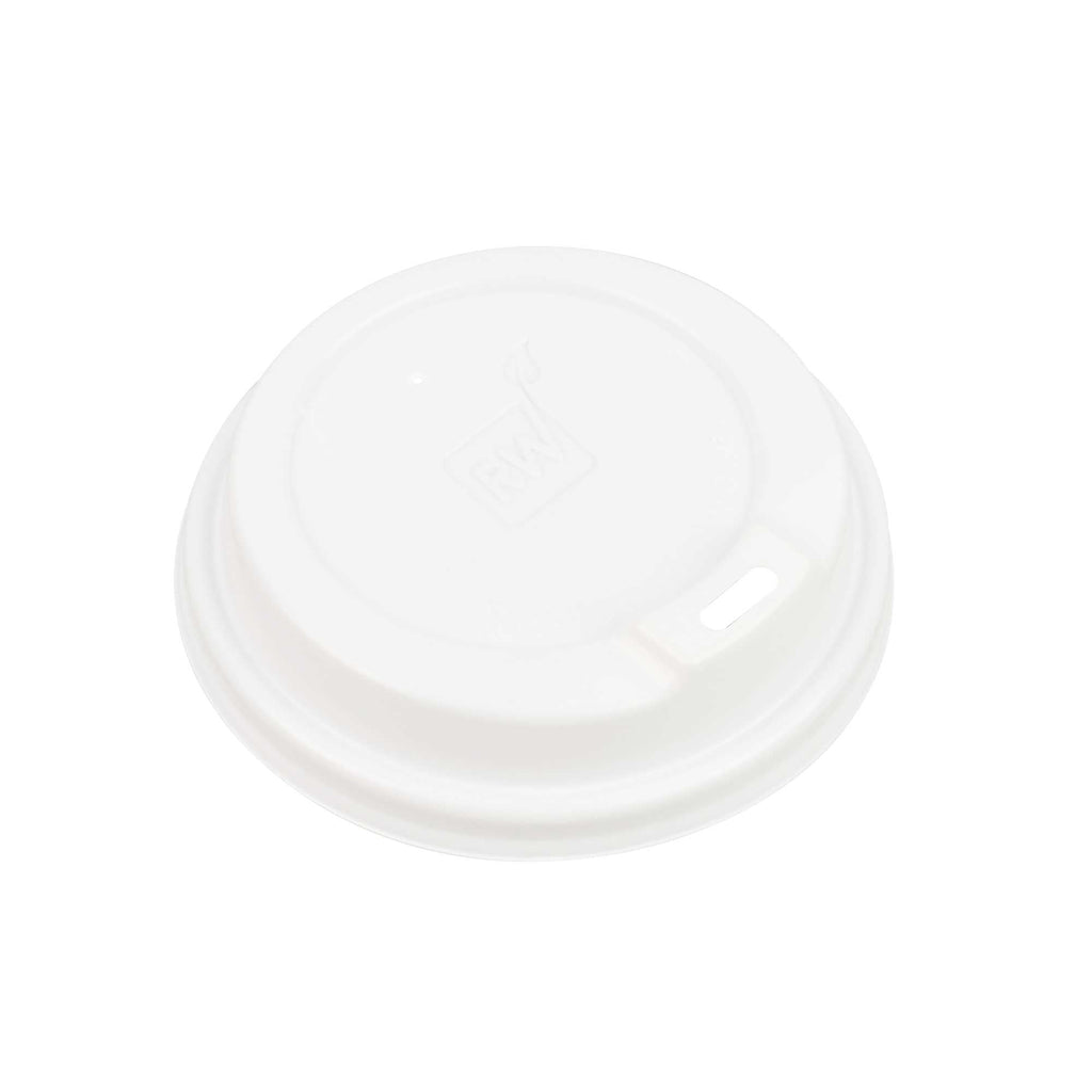 Restpresso White Plastic Coffee Cup Lid - Elevated Spout, Fits 8, 12, 16 and 20 oz - 500 count box