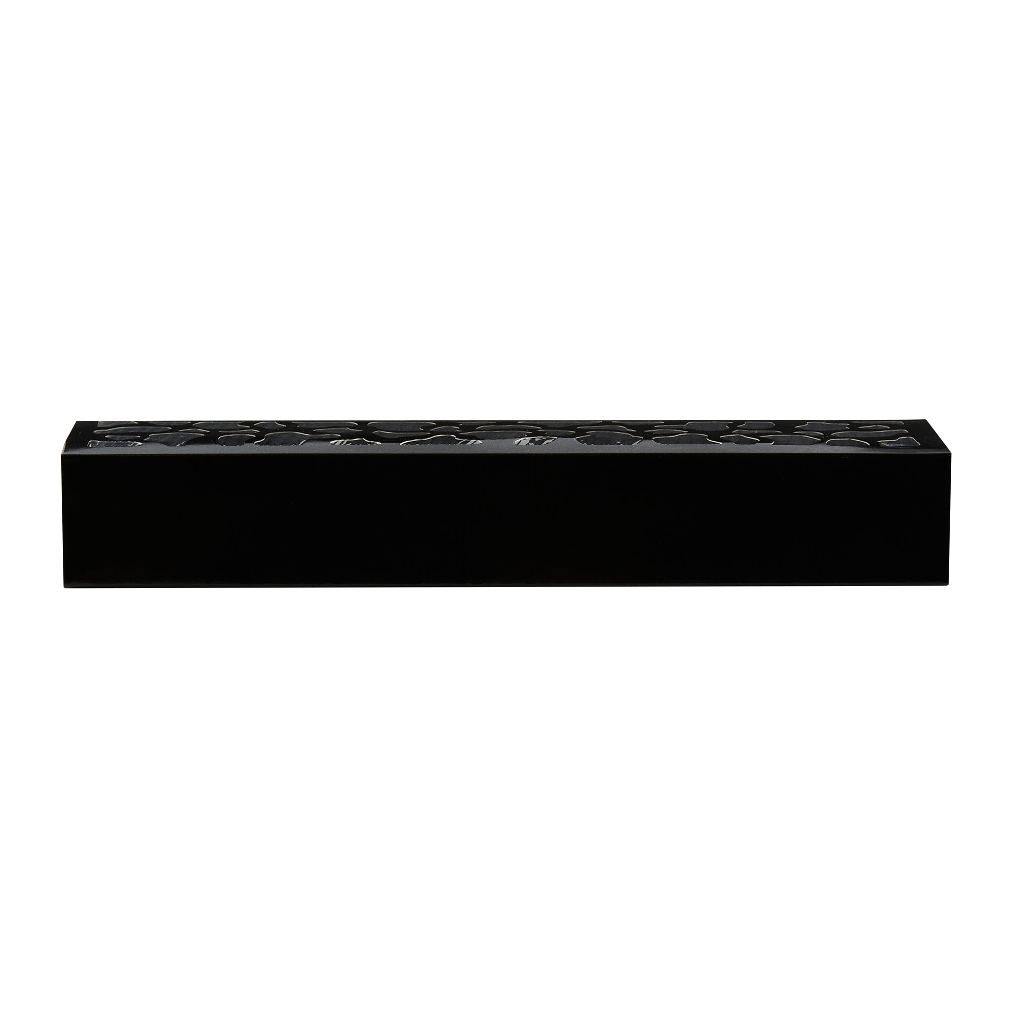Sentiero Rectangle Black Paper Macaron Box - Holds 5 Macarons - 10" x 2 1/4" x 1 1/2" - 100 count box