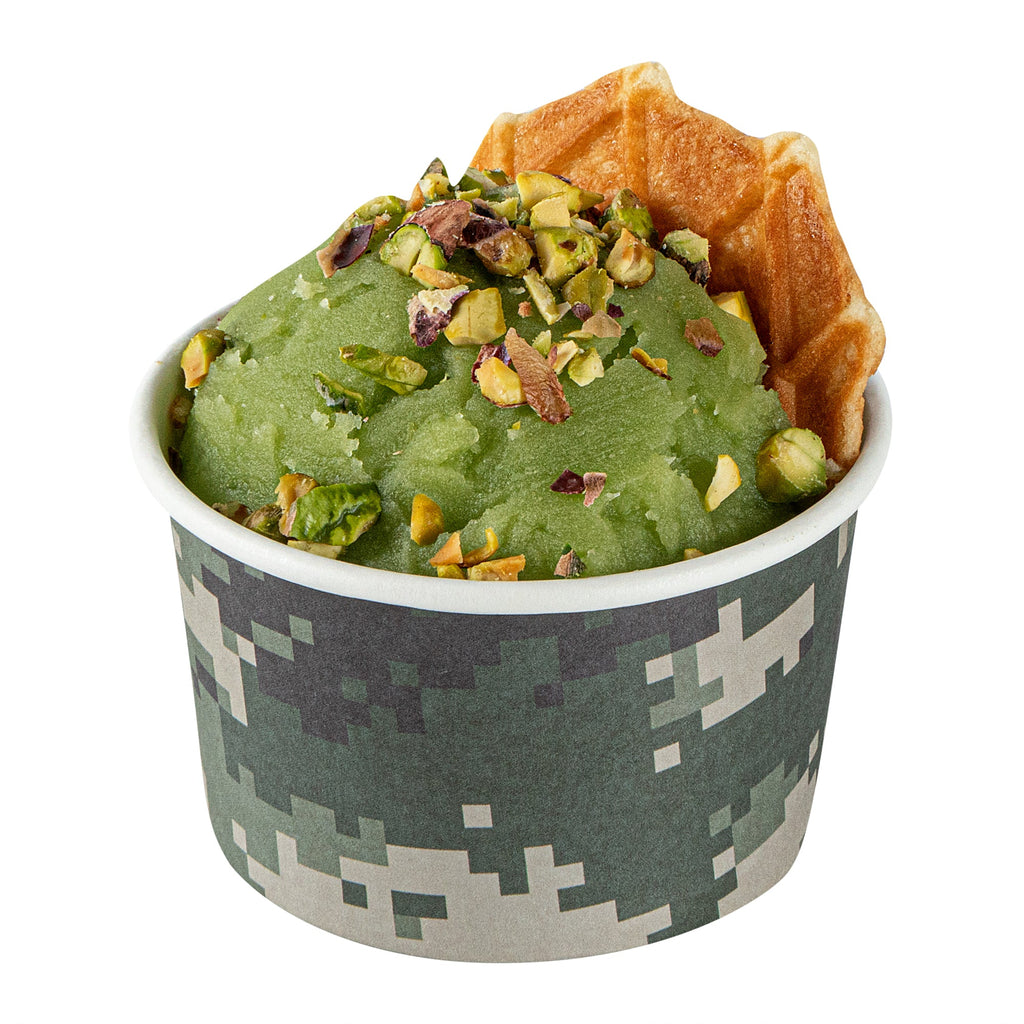 Coppetta 3 oz Round Camouflage Paper To Go Cup - 3" x 3" x 1 3/4" - 50 count box