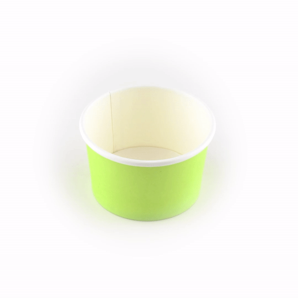 Coppetta 3 oz Round Eco Green Paper To Go Cup - 3" x 3" x 1 3/4" - 50 count box