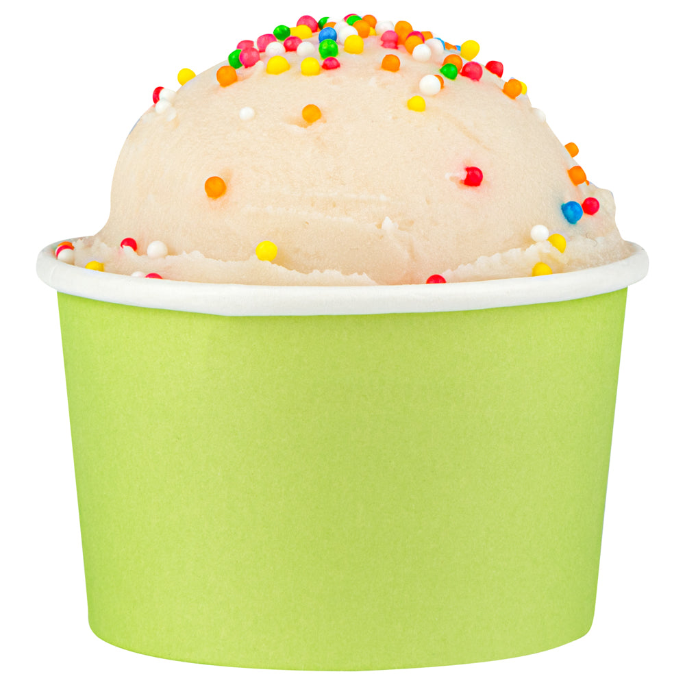 Coppetta 3 oz Round Eco Green Paper To Go Cup - 3" x 3" x 1 3/4" - 200 count box