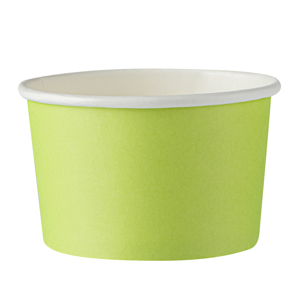Coppetta 3 oz Round Eco Green Paper To Go Cup - 3" x 3" x 1 3/4" - 200 count box