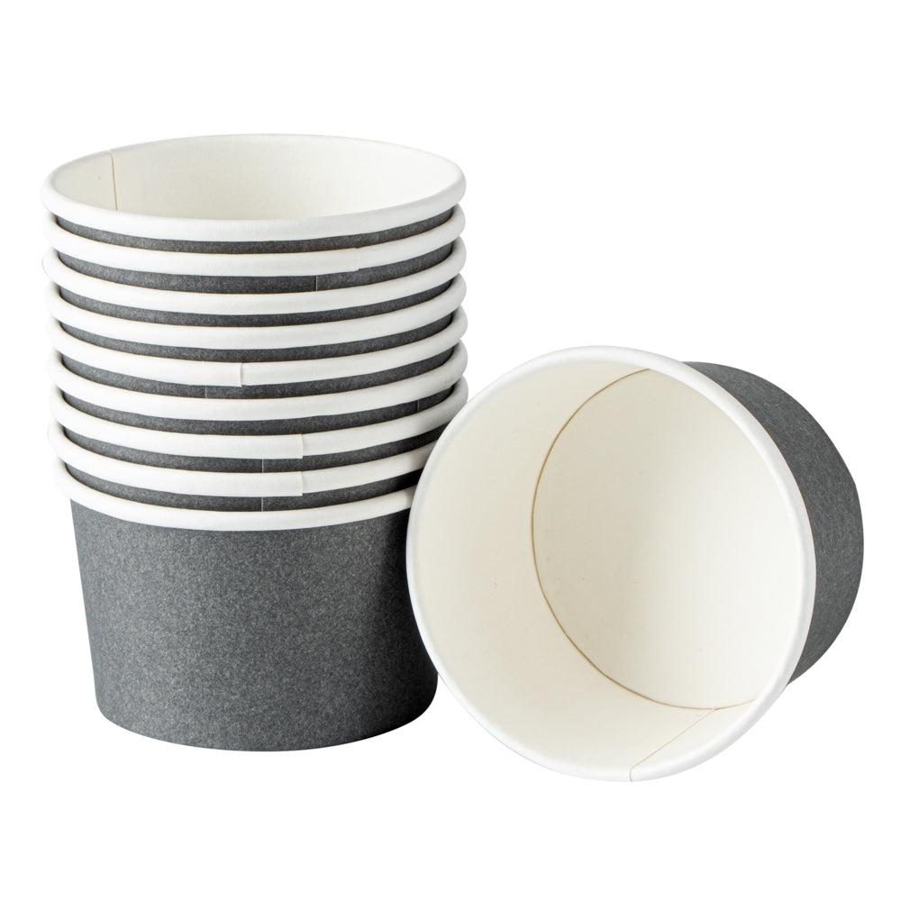 Coppetta 3 oz Round Gray Paper To Go Cup - 3" x 3" x 1 3/4" - 50 count box