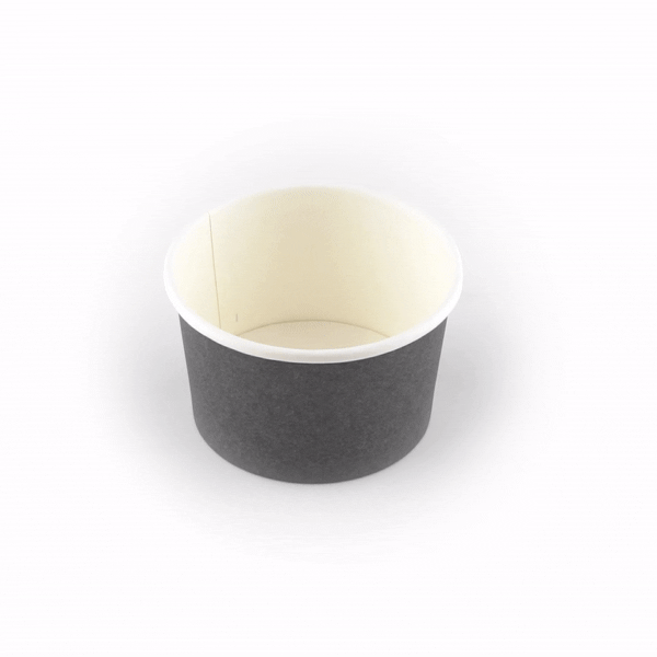 Coppetta 3 oz Round Gray Paper To Go Cup - 3" x 3" x 1 3/4" - 200 count box