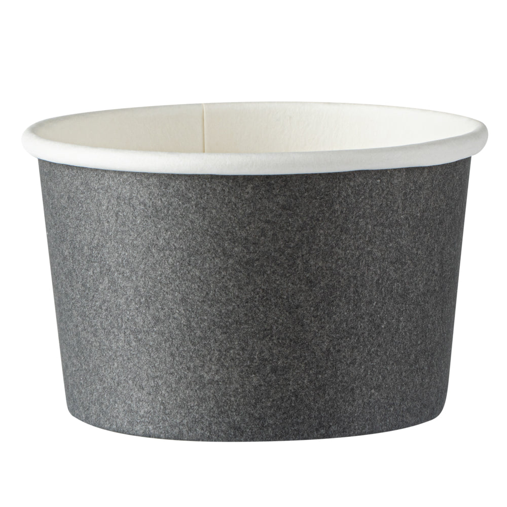 Coppetta 3 oz Round Gray Paper To Go Cup - 3" x 3" x 1 3/4" - 200 count box