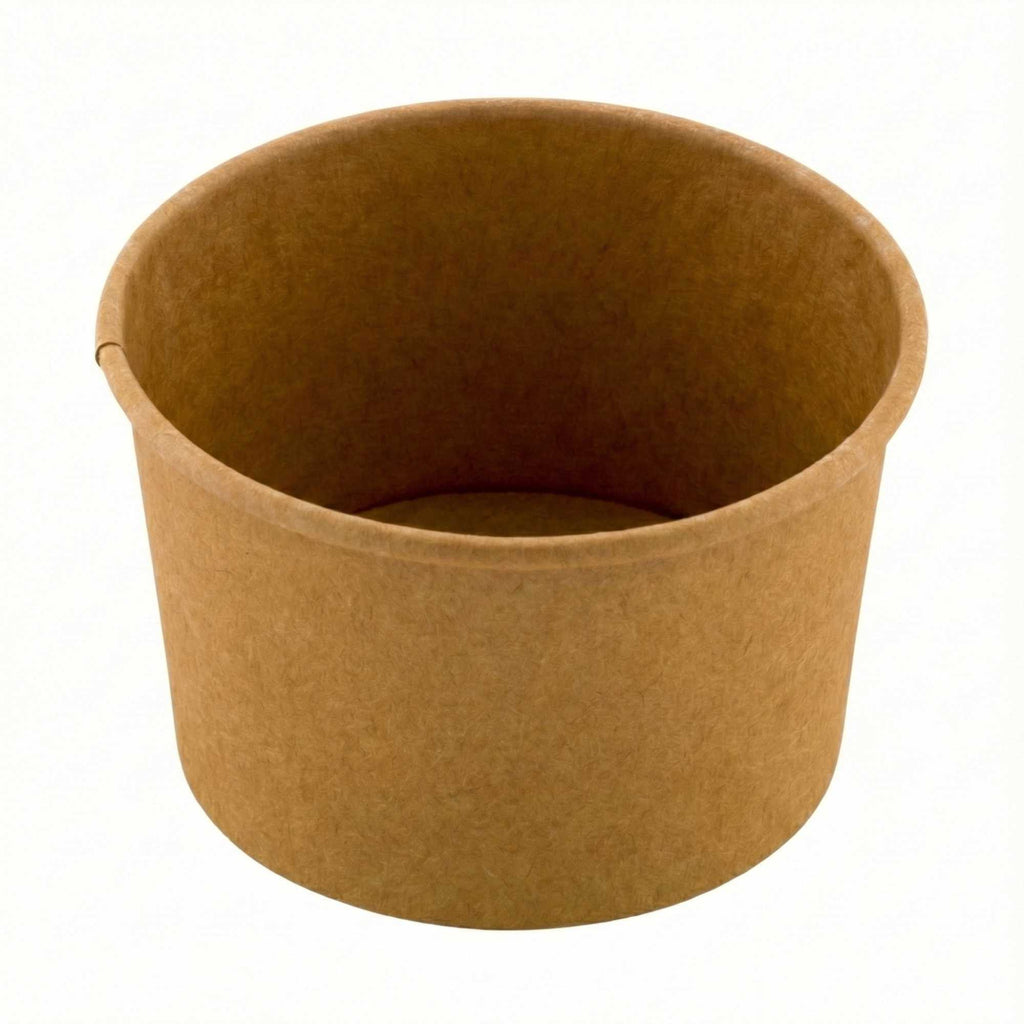 Coppetta 3 oz Round Kraft Paper To Go Cup - 3" x 3" x 1 3/4" - 50 count box
