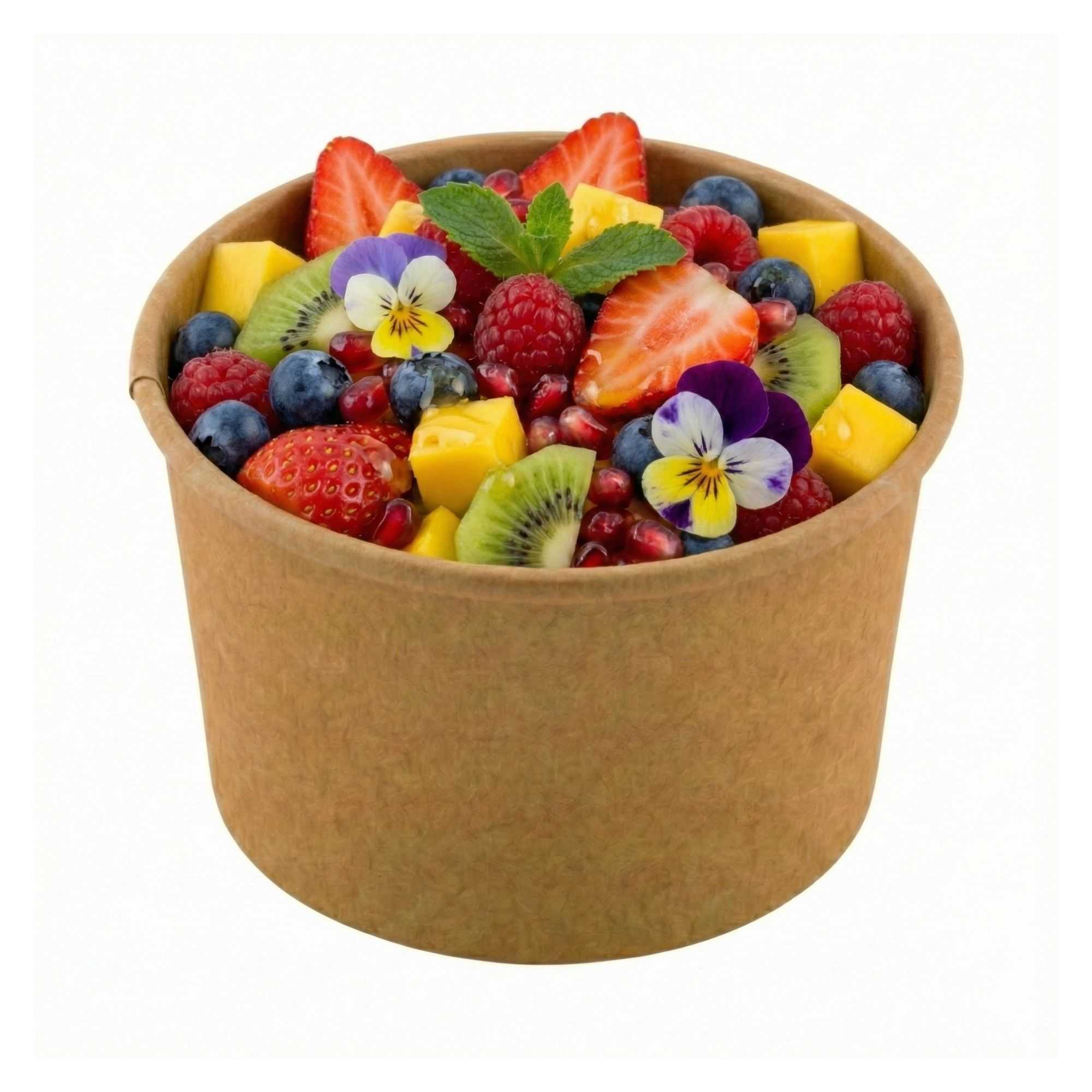 Coppetta 3 oz Round Kraft Paper To Go Cup - 3" x 3" x 1 3/4" - 50 count box