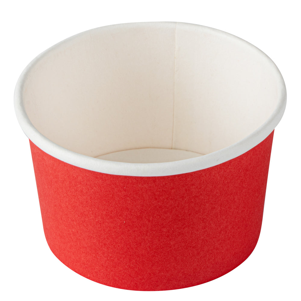 Coppetta 3 oz Round Red Paper To Go Cup - 3" x 3" x 1 3/4" - 50 count box