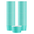 Coppetta 3 oz Round Turquoise Paper To Go Cup - 3" x 3" x 1 3/4" - 50 count box
